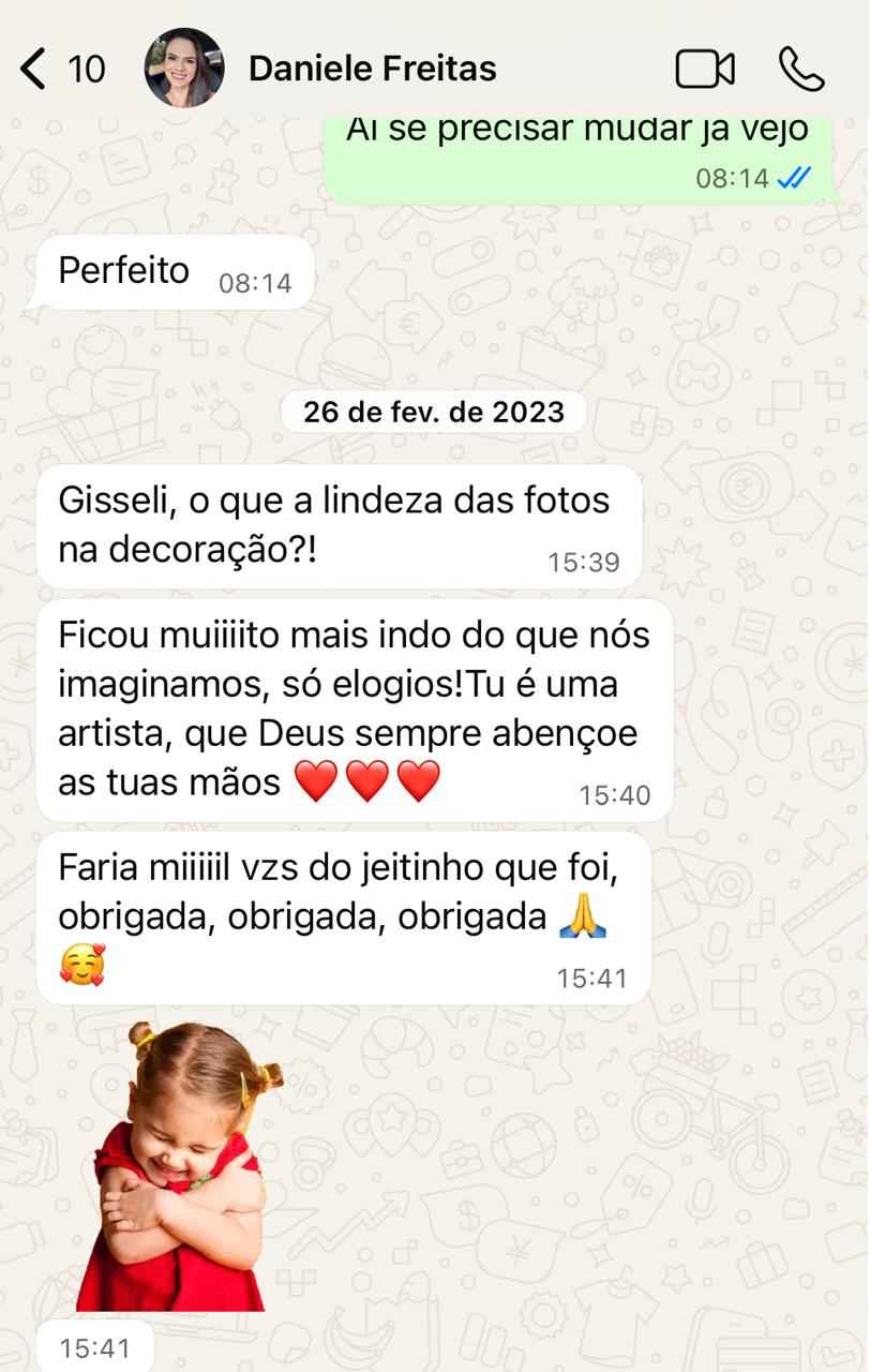 Depoimento de Daniele Freitas sobre a decoração